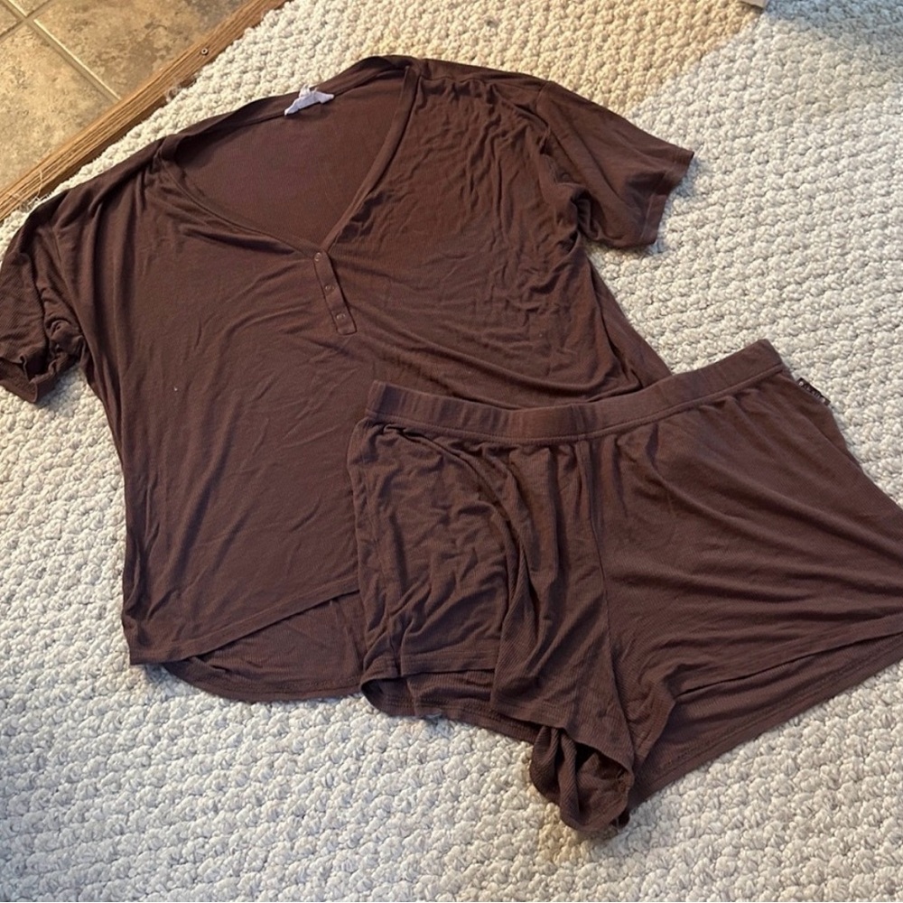 Danskin Women's Chocolate Pajama Set